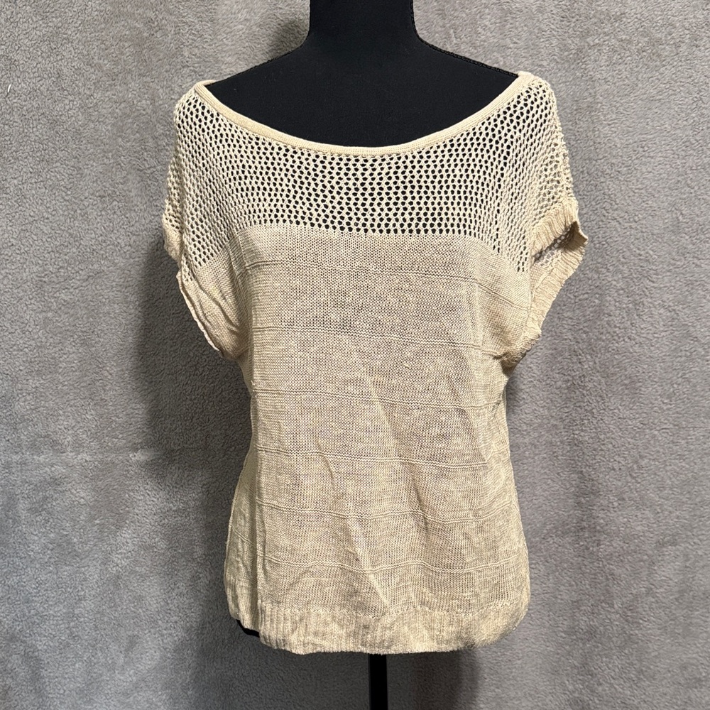 Mossimo Supply Co. Beige Open Knit Blouse